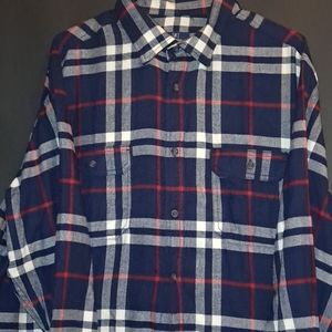 Dark blue/red,white strip buttonup shirt